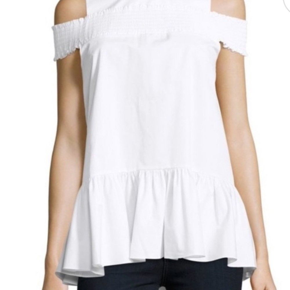 White Off-Shoulder Women's Top